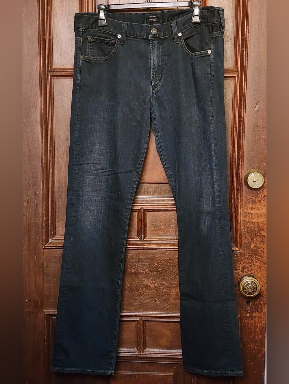 Citizens Of Humanity Jagger Boot Leg Dark Wash Black Denim Jeans-34 X 33-$240.00